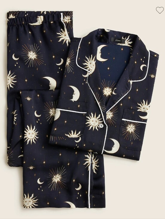 J. Crew Other - J. Crew Easy-luxe eco long-sleeve pajama set in twinkling sky print